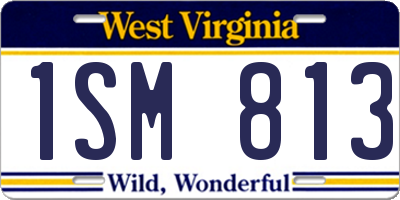 WV license plate 1SM813