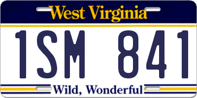 WV license plate 1SM841