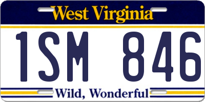 WV license plate 1SM846