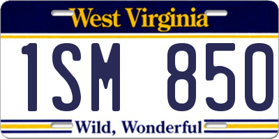 WV license plate 1SM850