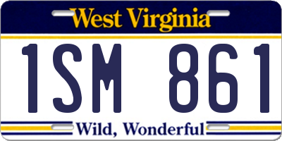 WV license plate 1SM861