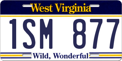 WV license plate 1SM877