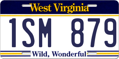 WV license plate 1SM879