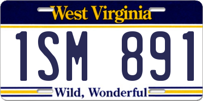 WV license plate 1SM891