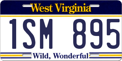 WV license plate 1SM895