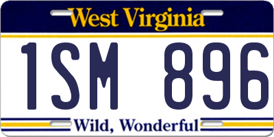WV license plate 1SM896