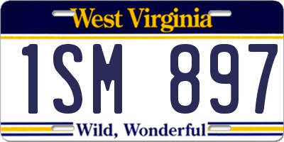 WV license plate 1SM897
