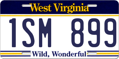 WV license plate 1SM899