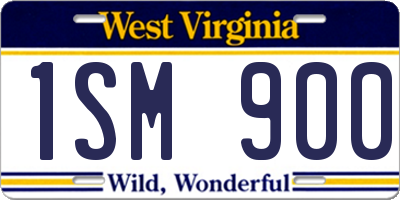 WV license plate 1SM900