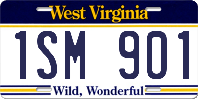 WV license plate 1SM901