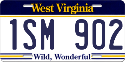 WV license plate 1SM902