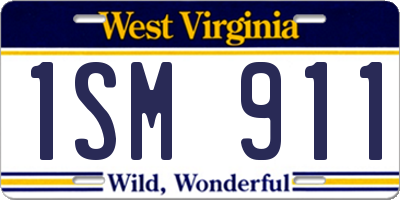 WV license plate 1SM911