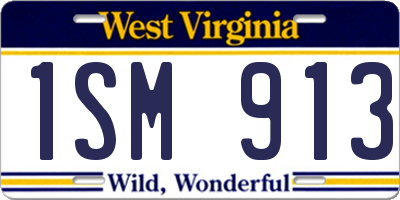 WV license plate 1SM913