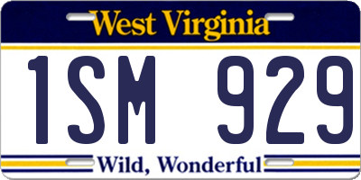 WV license plate 1SM929