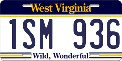 WV license plate 1SM936