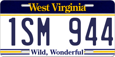 WV license plate 1SM944