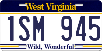 WV license plate 1SM945