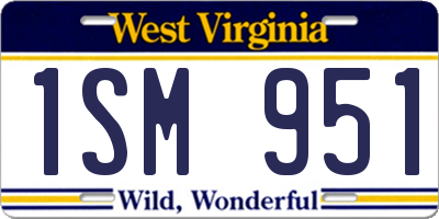 WV license plate 1SM951