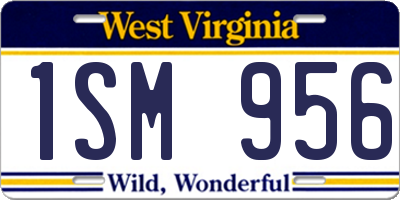 WV license plate 1SM956