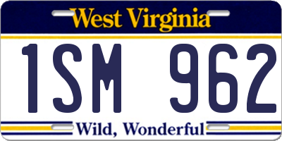 WV license plate 1SM962
