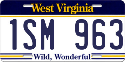 WV license plate 1SM963