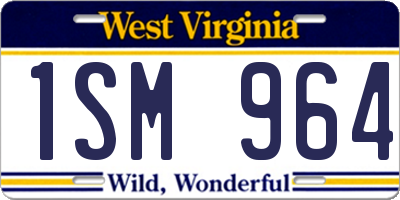 WV license plate 1SM964