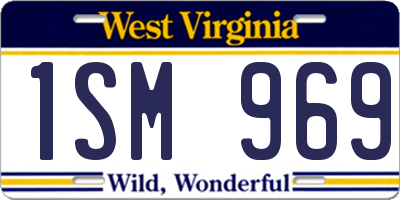 WV license plate 1SM969