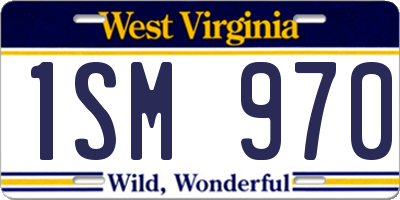 WV license plate 1SM970