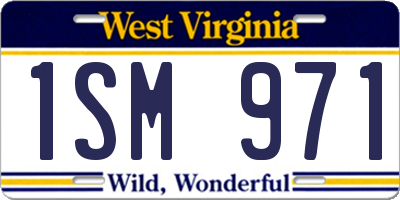 WV license plate 1SM971