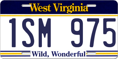 WV license plate 1SM975