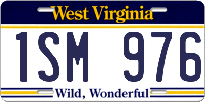 WV license plate 1SM976