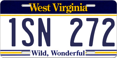 WV license plate 1SN272