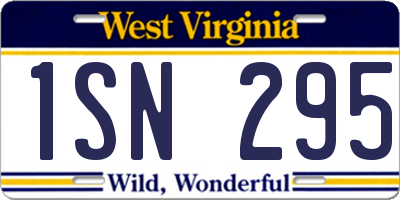 WV license plate 1SN295