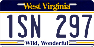 WV license plate 1SN297