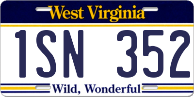 WV license plate 1SN352