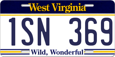 WV license plate 1SN369