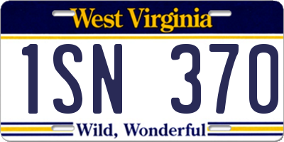 WV license plate 1SN370