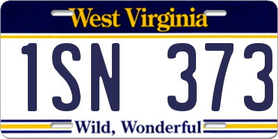 WV license plate 1SN373