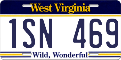 WV license plate 1SN469