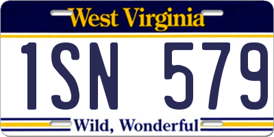 WV license plate 1SN579