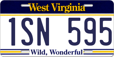 WV license plate 1SN595