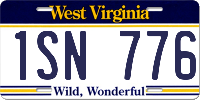 WV license plate 1SN776