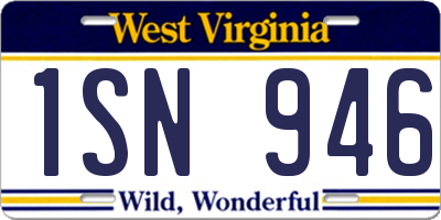 WV license plate 1SN946