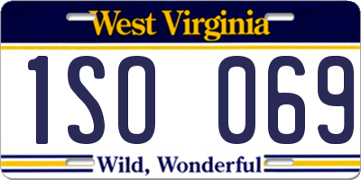 WV license plate 1SO069