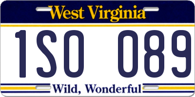 WV license plate 1SO089