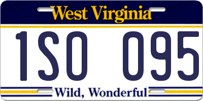 WV license plate 1SO095