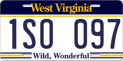 WV license plate 1SO097