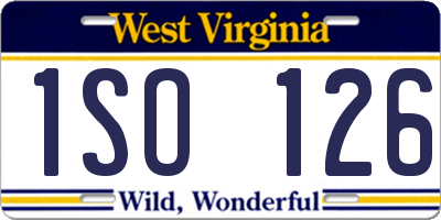 WV license plate 1SO126
