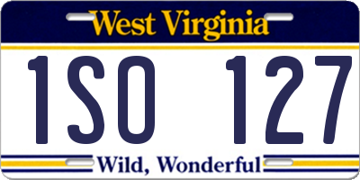 WV license plate 1SO127