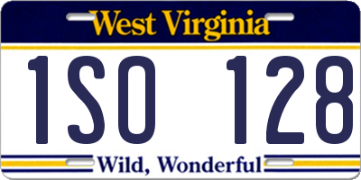 WV license plate 1SO128